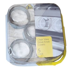 Safety 1st Child Proof Clear View Stove Knob Covers 5 Pack NEW